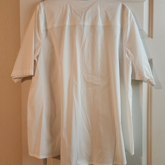 Martha Stewart White Tunic Blouse - Picture 4 of 6